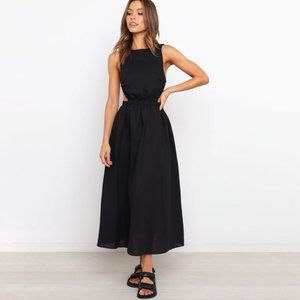 Petal & Pup Black Midi Dress